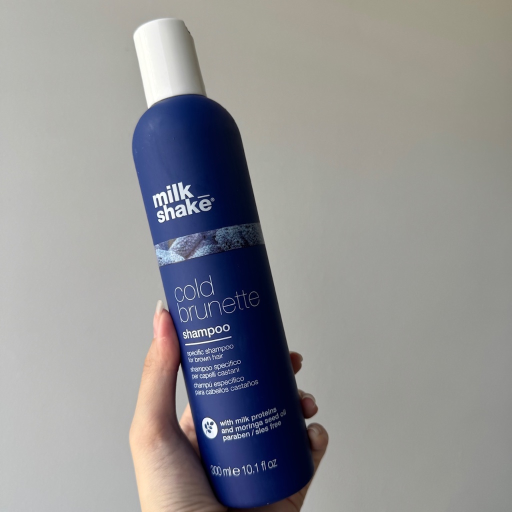 ใช้ครั้งเดียว | Milk Shake Cold Brunette Shampoo แชมพูน้ำเงิน สำหรับผมที่ทำสีน้ำตาลหม่น