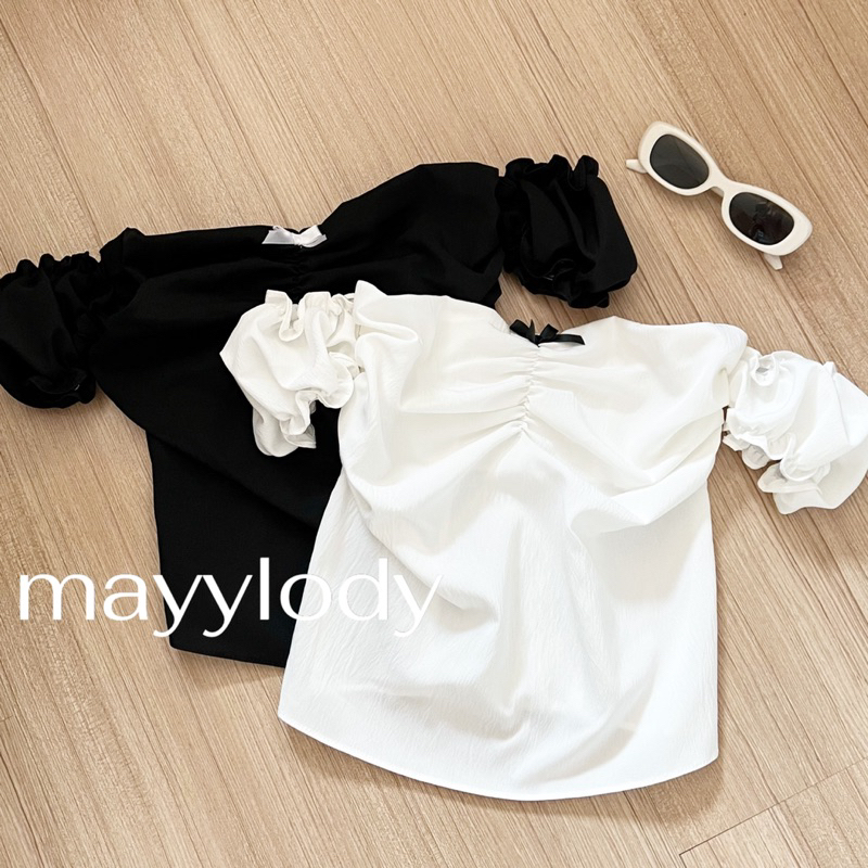 mayylody เสื้อเวียดนาม #เสื้อโยชิ ปาดไหล่ สม็อคจั้มช่วงอกเข้ารูปสวย จั้มเเขนตุ๊กตาเพิ่มความน่ารัก สวยแซบเกินต้าน
