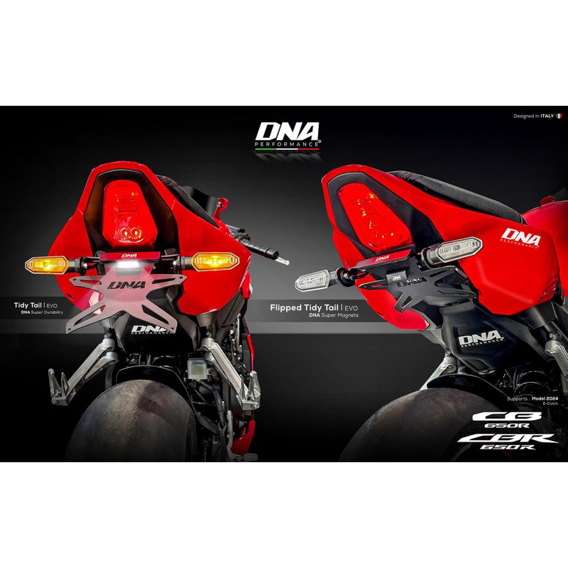 ล็อตใหม่ล่าสุด ล็อตใหม่ล่าสุด CBR650R / CB650R ปี2018-2025 ท้ายสั้นพับแม่เหล็ก DNA Tidy Tail by PISTONBIKE