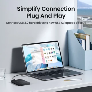 UGREEN รุ่น 15232 สายเคเบิล USB C to Micro B 3.0 Cable 5Gbps 3A Fast Sync สำหรับ Macbook Hard Disk Drive HDD SSD Case