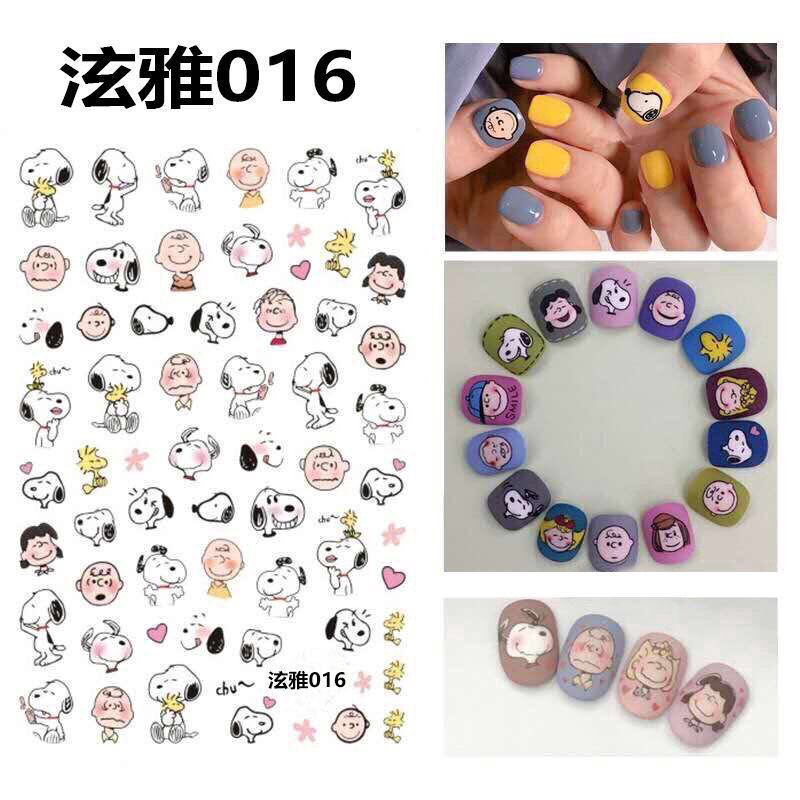 ST.294 ร้านไทย พร้อมส่ง สติกเกอร์snoopy (#016) ติดเล็บ ลายน่ารัก แบบตามรูป