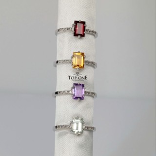 Top1jewelry แหวนพลอยแท้ โกเมน Amethyst Blue Topaz Citrine Gr…