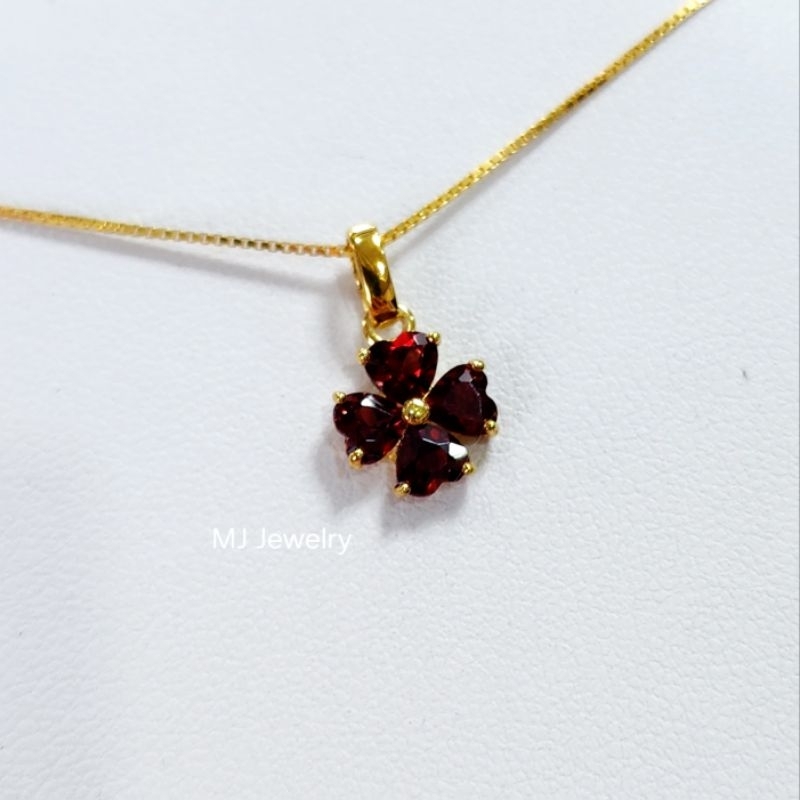 จี้พลอยหัวใจ จี้ใบโคลเวอร์ พลอยแท้ 100% ขนาด 4 มิล จี้เงินแท้ 925 จิวเวลรี่จากจันทบุรี ราคา ถูกที่สุด ดีลบีเคเค แกลเลอรีภาพที่ 2