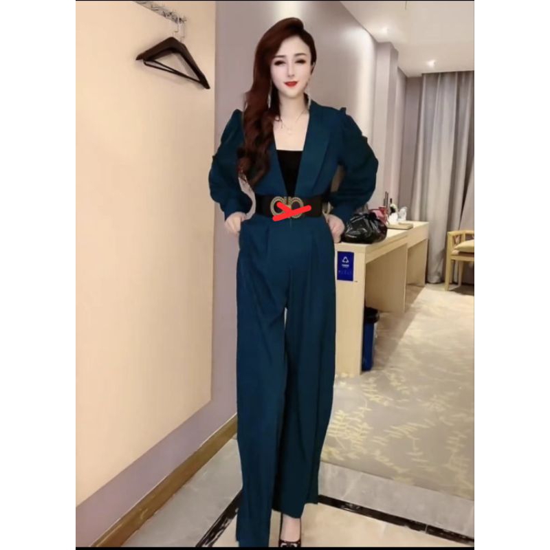จั๊มกางเกงขายาว นำเข้าสไตล์เกาหลี S L XL