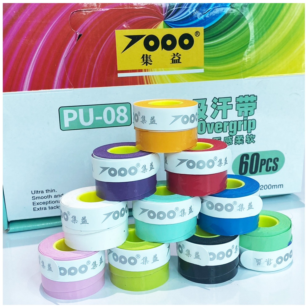 พันด้าม PU สำหรับพัน ไม้แบด ไม้เทนนิส รุ่น PU-08 นุ่ม หนึบ