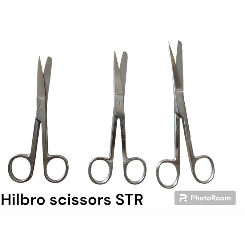 Hilbro 10.00 OPERATING SCISSOR SH/BL กรรไกรผ่าตัดสแตนเลส ป้าน/แหลม มน/แหลม แหลม/มน