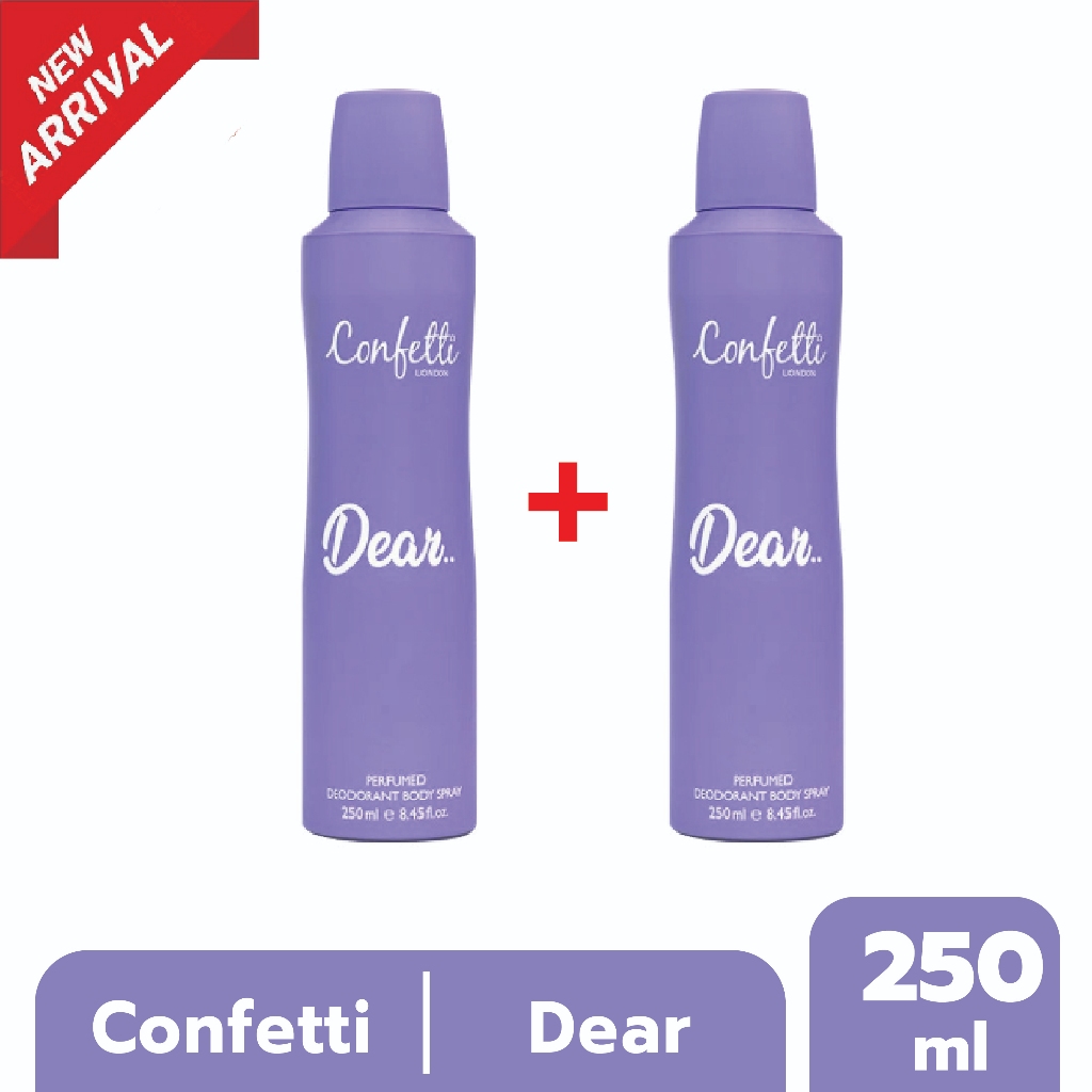 [พิเศษ!! ซื้อ1แถม1] Confetti London Body Spray - Dear 250ml / คอนเฟตติ ลอนดอน บอดี้ สเปรย์ - เดียร์ 250 มล.