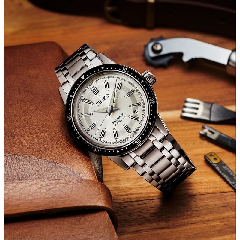 นาฬิกาข้อมือ Seiko Presage Style 60’s SRPK61 Seiko Chronograph 60th Anniversary Limited EditionSRPK61J1