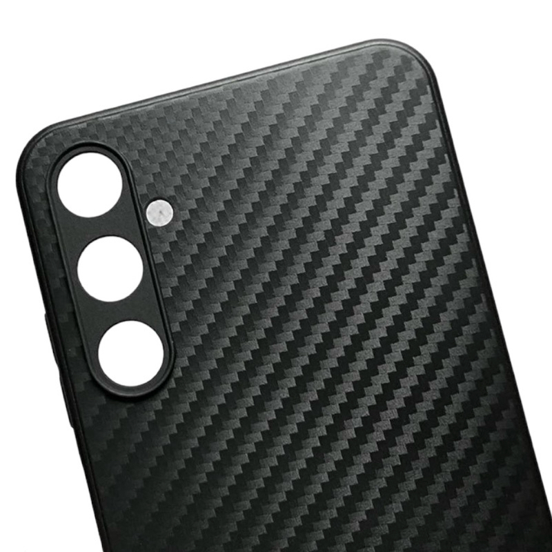 เคสสีดำ Samsung S25 FE  S24 FE s23 fe A05 A05s A15 A25 A35 A55 5G   เคสลายเคฟล่า สุดเท่ เข้มๆ - รูปที่ 2