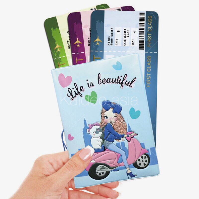 ✅ ขายดี Passport ปกพาสปอร์ต ซองใส่หนังสือเดินทาง บัตรประจําตัว บัตรเครดิต บัตรโดยสาร ลายน่ารัก