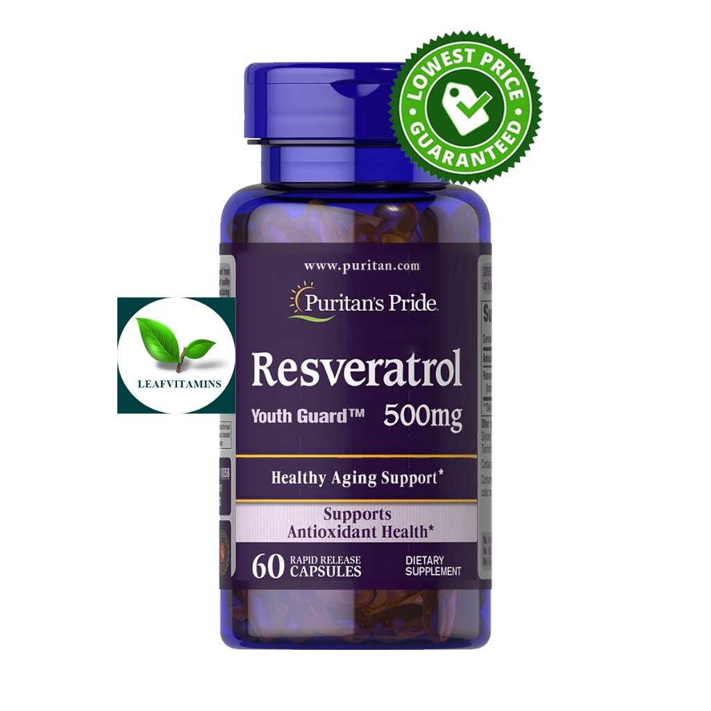 Puritan's Pride Resveratrol 500 mg. / 60 Capsules