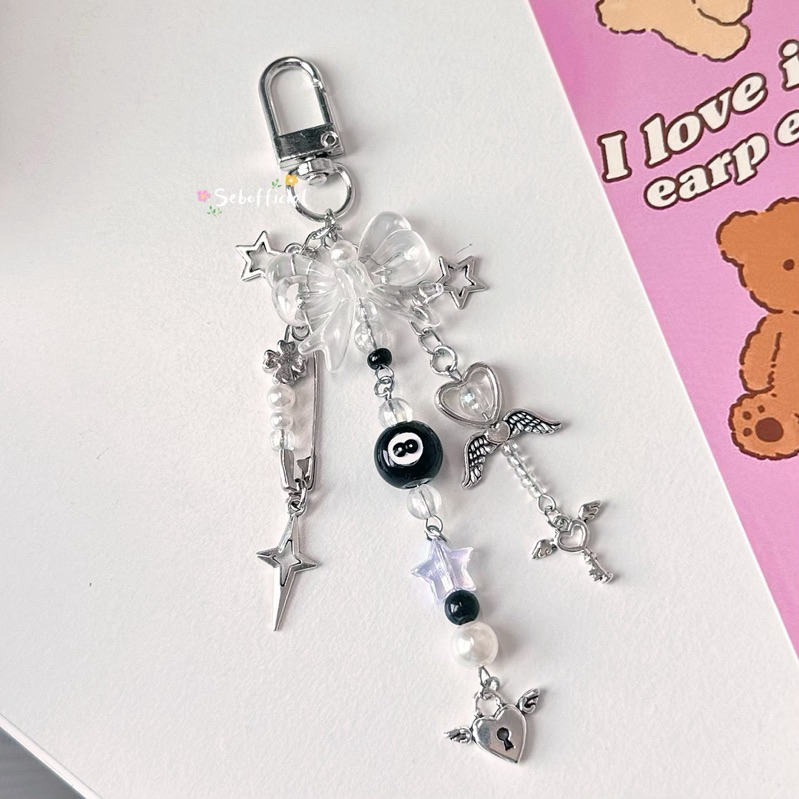 ♡ keychain Ribbon | พวงกุญแจน่ารักๆ ที่ห้อยโทรศัพท์ พวงกุญแจห้อยกระเป๋า ไดอารี่ แฟ้มการ์ด 🗝