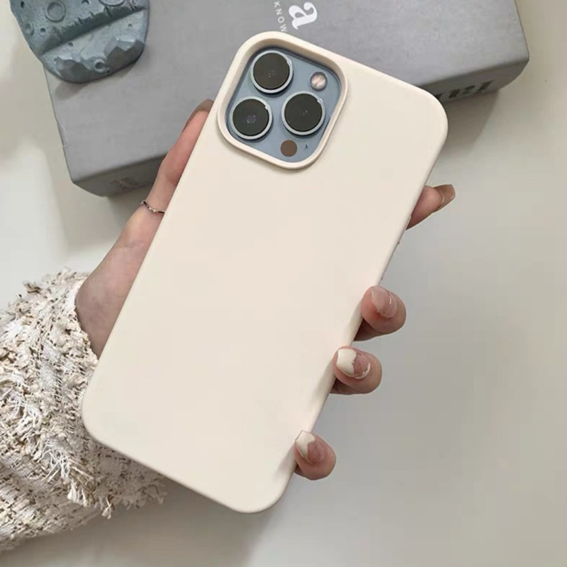 Supercase i7-i15promax เคสซิลิโคน กันเปื้อน บุกำมะหยี่ Silicone Cover Case azure blue - รูปที่ 3