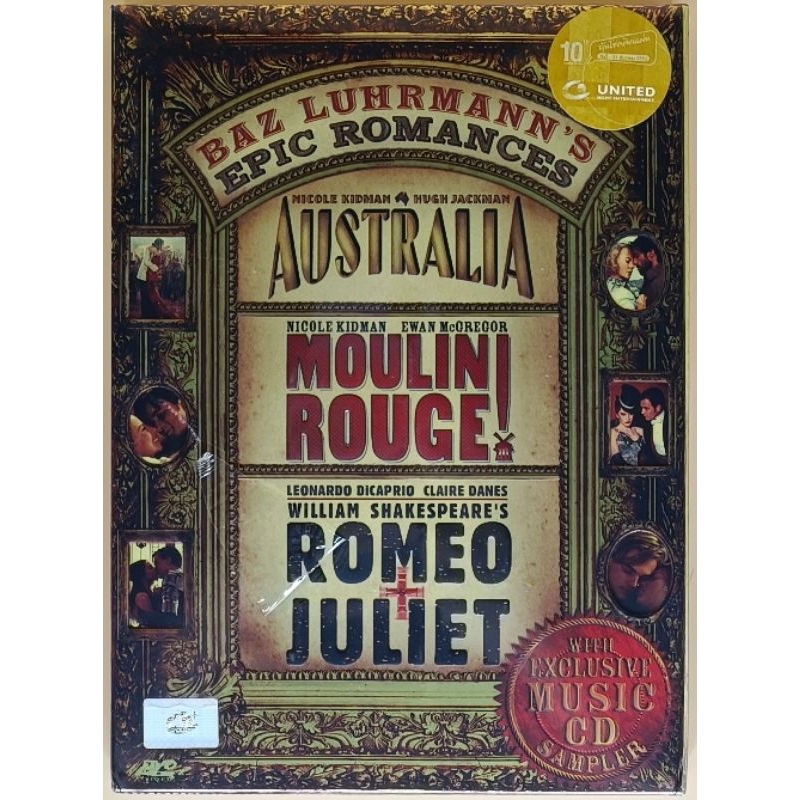 DVD เสียงอังกฤษ/บรรยายไทย - Baz Luhrmann's Epic Romance (Australia+Moulin Rouge!+Romeo and Juliet)