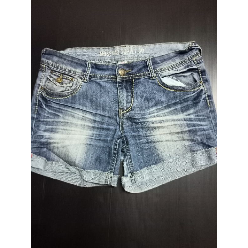 dd361 mossimo ยีนส์ขาสั้นเอวกลางไม่ยืดมือสอง เอว 36