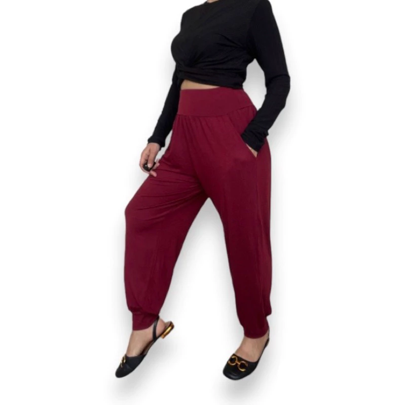 (Harem pants) กางเกงจินนี่ ขายาว ผ้าเรย่อน เอว 30 ถึง 44 ผ้านิ่มใส่สบายใส่ได้ทุกวัย