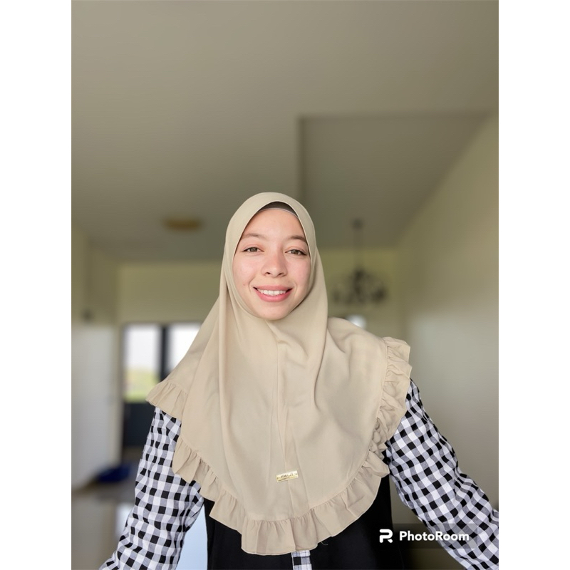 hijab ฮิญาบมินิกุ๊กไก่ ฮิญาบระบาย ผ้าคลุมผม