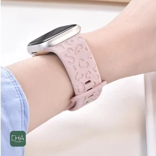 สายซิลิโคนยาง ปั้มลายเสือ สมาทวอช ใช้ได้กับ Smart Watch 11 10 9 8 7 6 5 4 3 2 1 Se Ultra ขนาด 38/40/41/42/44/45/46/49