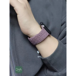 สายซิลิโคนยาง ปั้มลายเสือ สมาทวอช ใช้ได้กับ Smart Watch 11 10 9 8 7 6 5 4 3 2 1 Se Ultra ขนาด 38/40/41/42/44/45/46/49