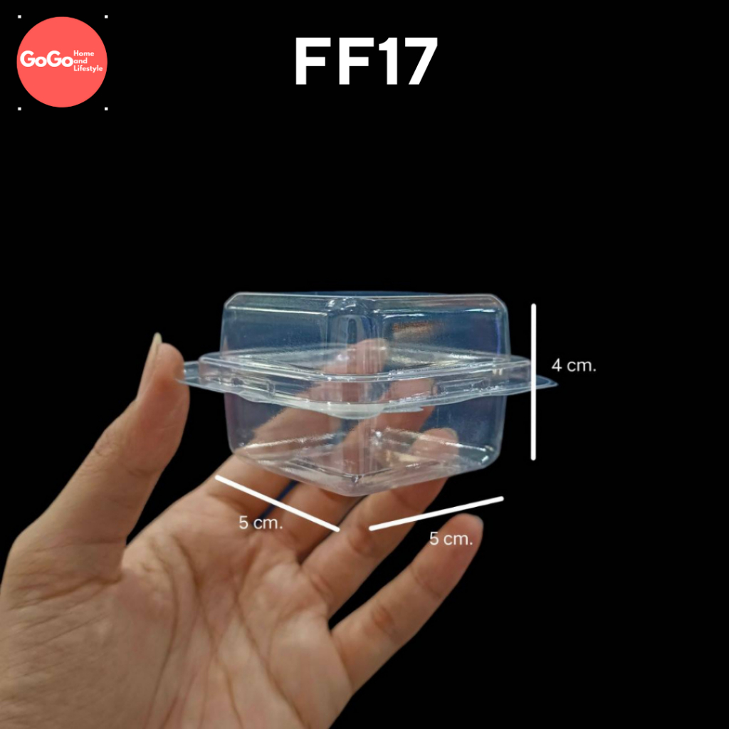 แพ็คถูกกว่า กล่องใส FF17 1ช่อง ใส่บราวนี่ ขนมเปี๊ยะ เค้กกล้วยหอม แพ็ค 100ชุด - รูปที่ 3