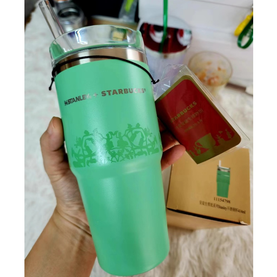 (ส่งฟรี พร้อมส่งในไทย) Starbucks สตาร์บัค+Stanley 414ML สแตนเลส N16 (ของแท้)