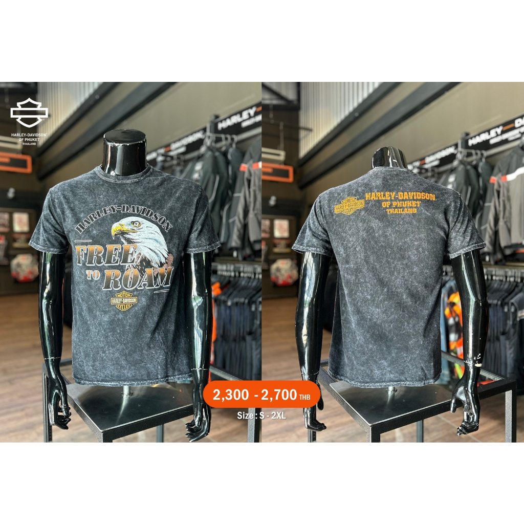 Harley-Davidson ® เสื้อยืดแขนสั้นลิขสิทธิ์แท้