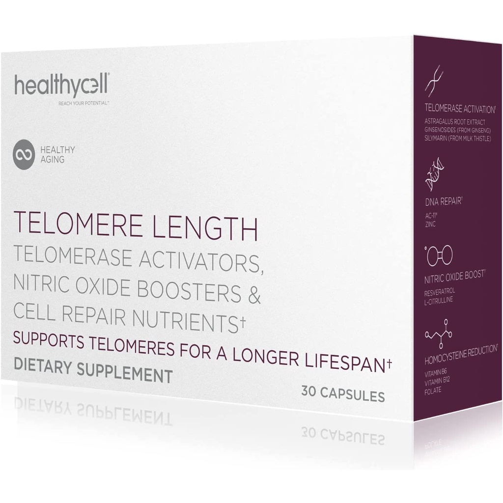 Healthycell Telomere Length 30 Capsules เทโลเมียร์ AC-11® ซ่อมแซม DNA ต่อต้านริ้วรอย ชะลอวัย
