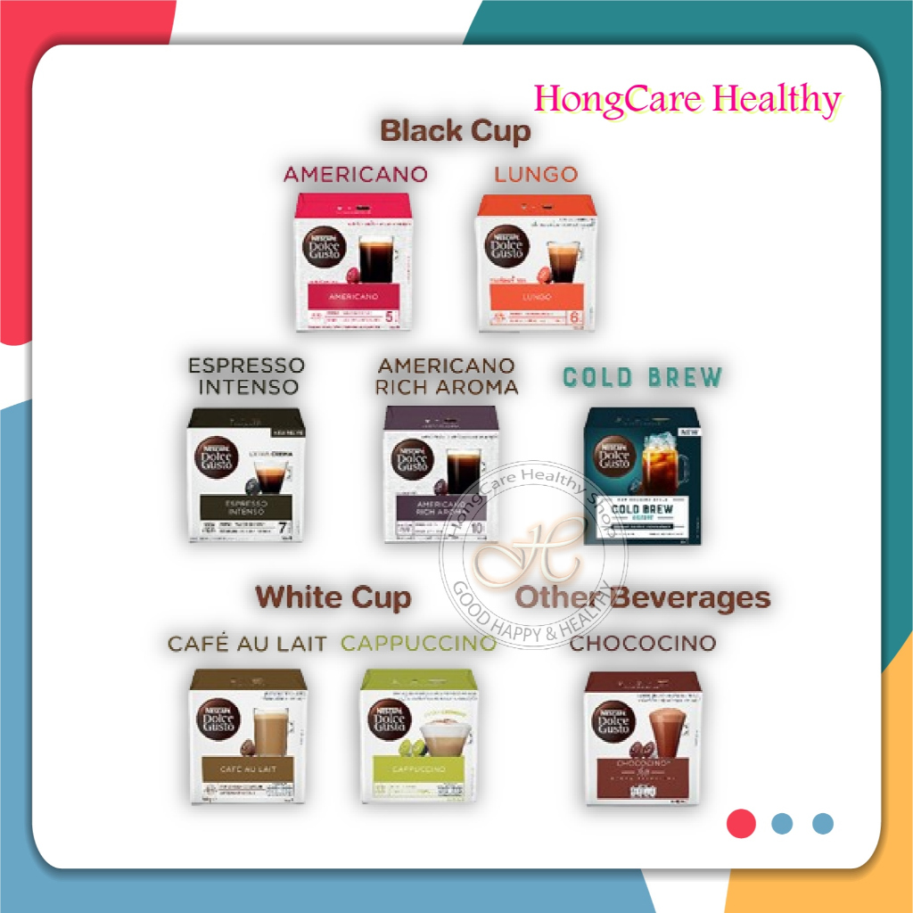 Nescafe Dolce Gusto Americano Rich Aroma แคปซูลกาแฟ อเมริกาโน่ กาแฟสำเร็จรูป Kit kat  Lungo American