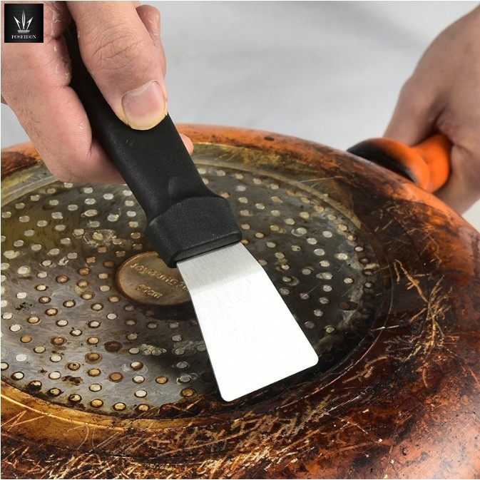 เกียง เกียงขูดพื้น ไม้พายทำความสะอาด ด้านจับพลาสติก สำหรับห้องครัว ที่แซะ ทำความสะอาด