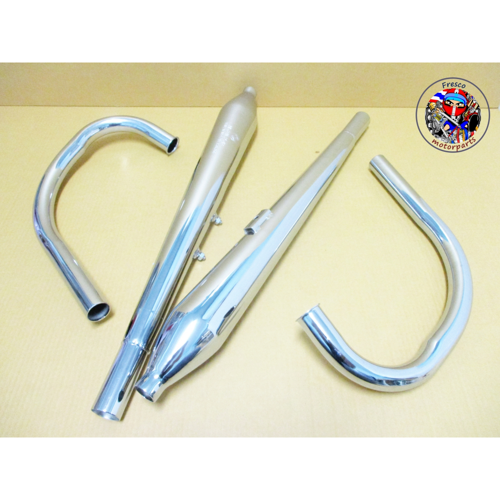 Fit For Honda CB250 CB350  Exhaust Set BM Style + Pipe Set ท่อและคอท่อ สำหรับรถมอเตอร์ไซด์