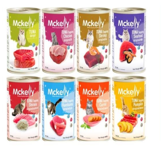Mckelly แมคเคลลี่ อาหารแมวเปียก แบบกระป๋อง 400g*24กระป๋อง