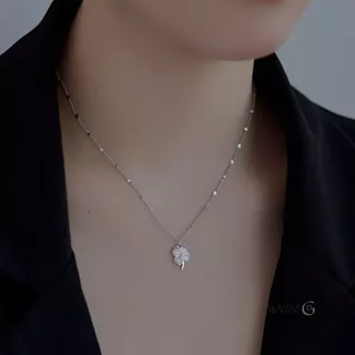 GLAMOR✨สร้อยคอมู Charming Clover สร้อยคอสวยๆ สร้อยคอเงิน สร้อยแฟชั่น จี้เงินแท้ สร้อยหินนำโชค