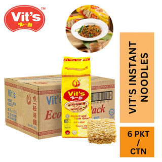 (ยกลัง) Vit’s เส้น มาม่าเปลือย แพ็ค 10 ก้อนx6 แพ็ค