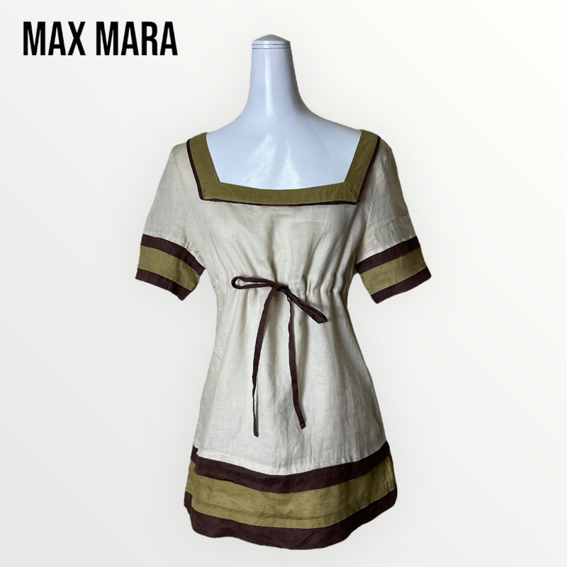 Max mara เสื้อแขนสั้นผ้าลินิน