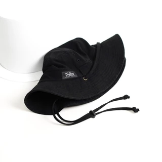 G001 Black หมวกเดินป่า cotton ฟอกเฟด เบา ใส่สบาย ระบายอากาศดี