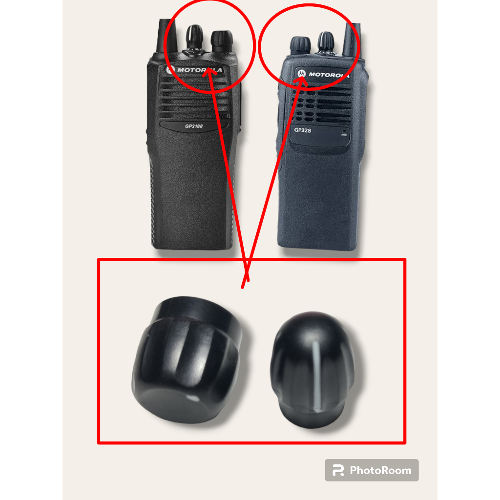 *ของอยู่ในไทย* (ลูกบิด+วอลลุ่ม) วิทยุสื่อสาร MOTOROLA GP328 GP338 GP3188 (1 ชุดมี 2 ชิ้น) รุ่นอื่นลอ
