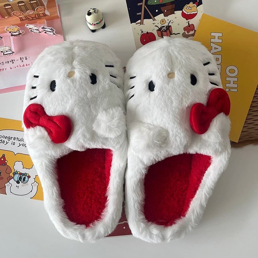 ❤️รองเท้า Kitty คิตตี้ Slipper ขนนุ่ม