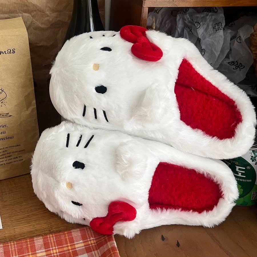 ❤️รองเท้า Kitty คิตตี้ Slipper ขนนุ่ม