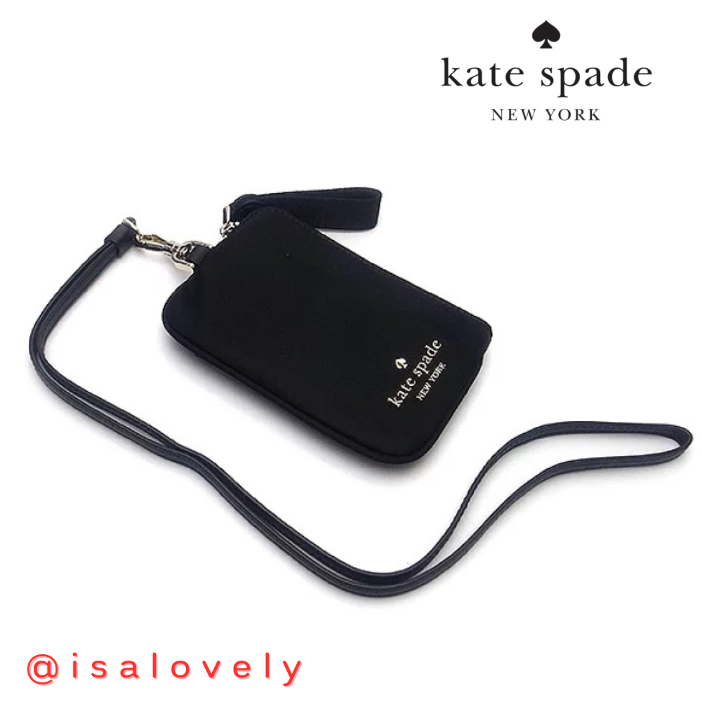 📌Isa Lovely Shop📌  Kate Spade KC630 Chelsea Cardcase Lanyard Black