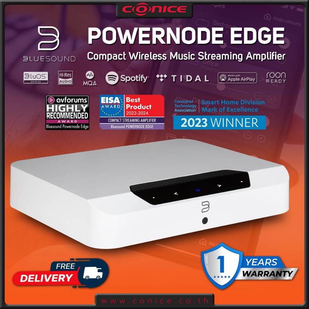 BLUESOUND POWERNODE EDGE Compact Wireless Music Streaming Amplifier