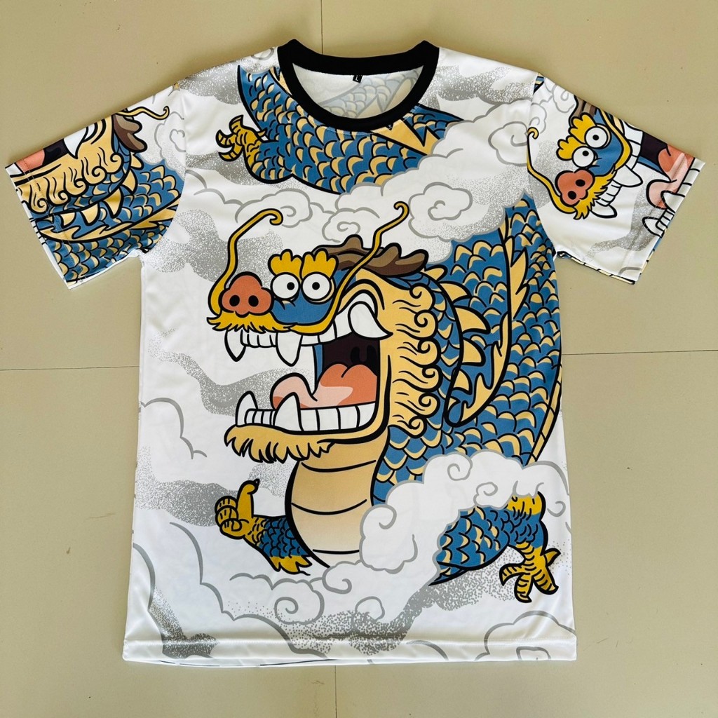 เสื้อยืดลายมังกรอ้วนเหนือเมฆ