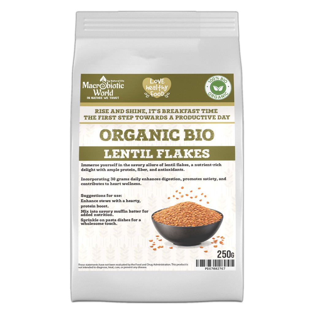 Organic/Bio Lentils Flakes 250g