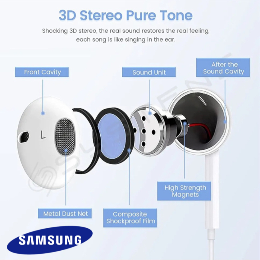 หูฟัง สมอลทอล์ค Samsung Type-C แท้ สำหรับ ซัมซุง S24 ไทป์ซี รูปทรงสวมใส่สบาย เสียงดี เบสนุ่ม ปรับระดับเสียงได้