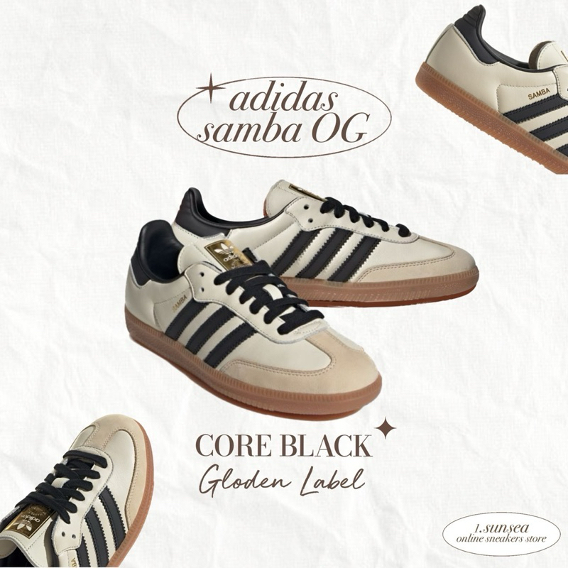 (โปรลดราคา รับประกันของแท้ 100% 3xxx) ADIDAS SAMBA OG "Core black"