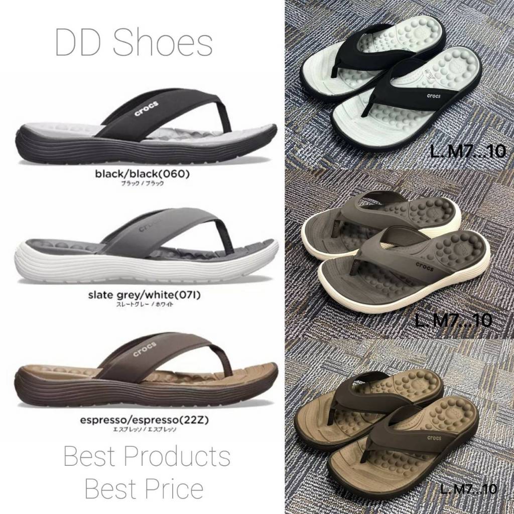 Crocs Reviva Flip รองเท้าแตะหูหนีบ