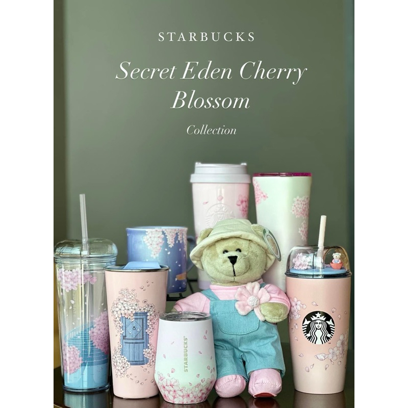 ✨Starbucks Spring 2024🌸 Secret Eden Cherry Blossom Collection 💗
