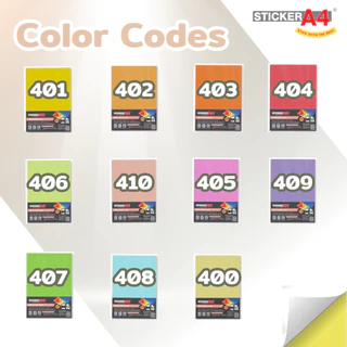 สติกเกอร์กระดาษสี A4 (11 สี) แพ็ค 50 แผ่น เกรด A พิมพ์ได้ / Color Sticker Paper
