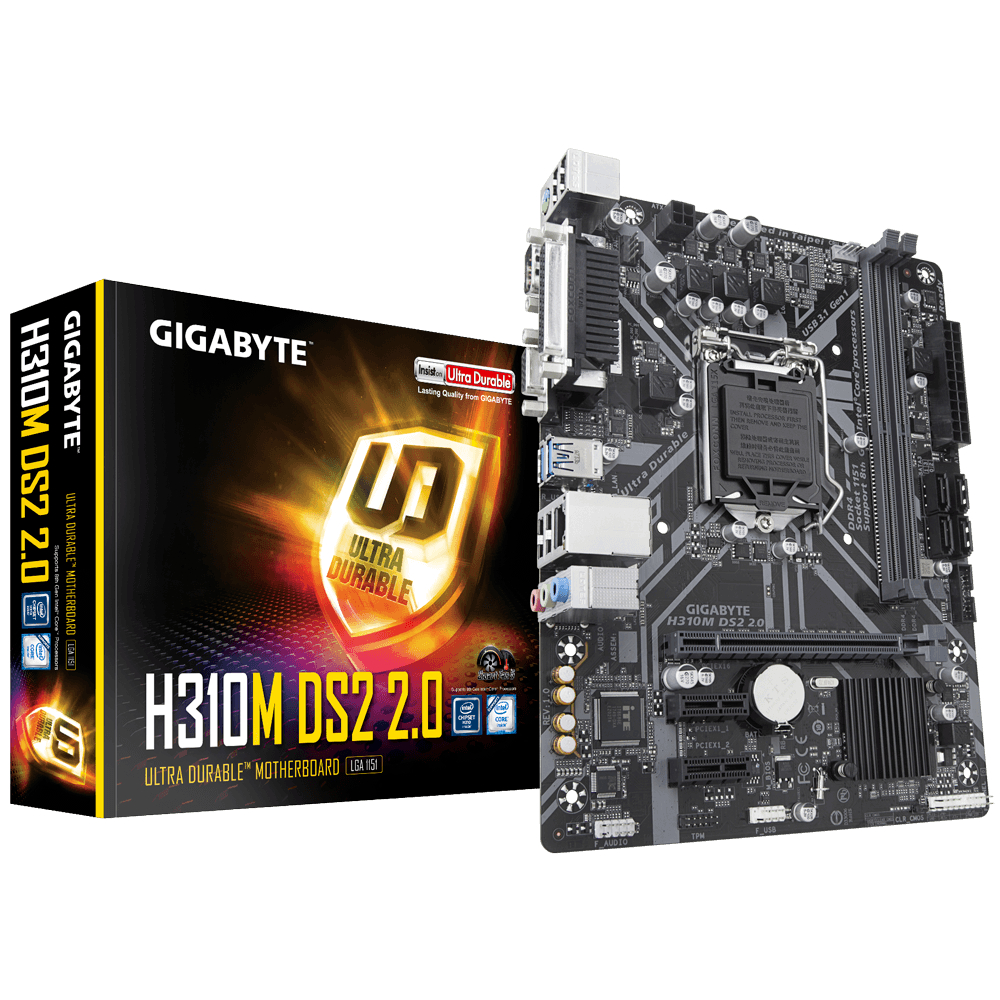1151v2 GIGABYTE H310M DS2 2.0 พร้อมส่ง