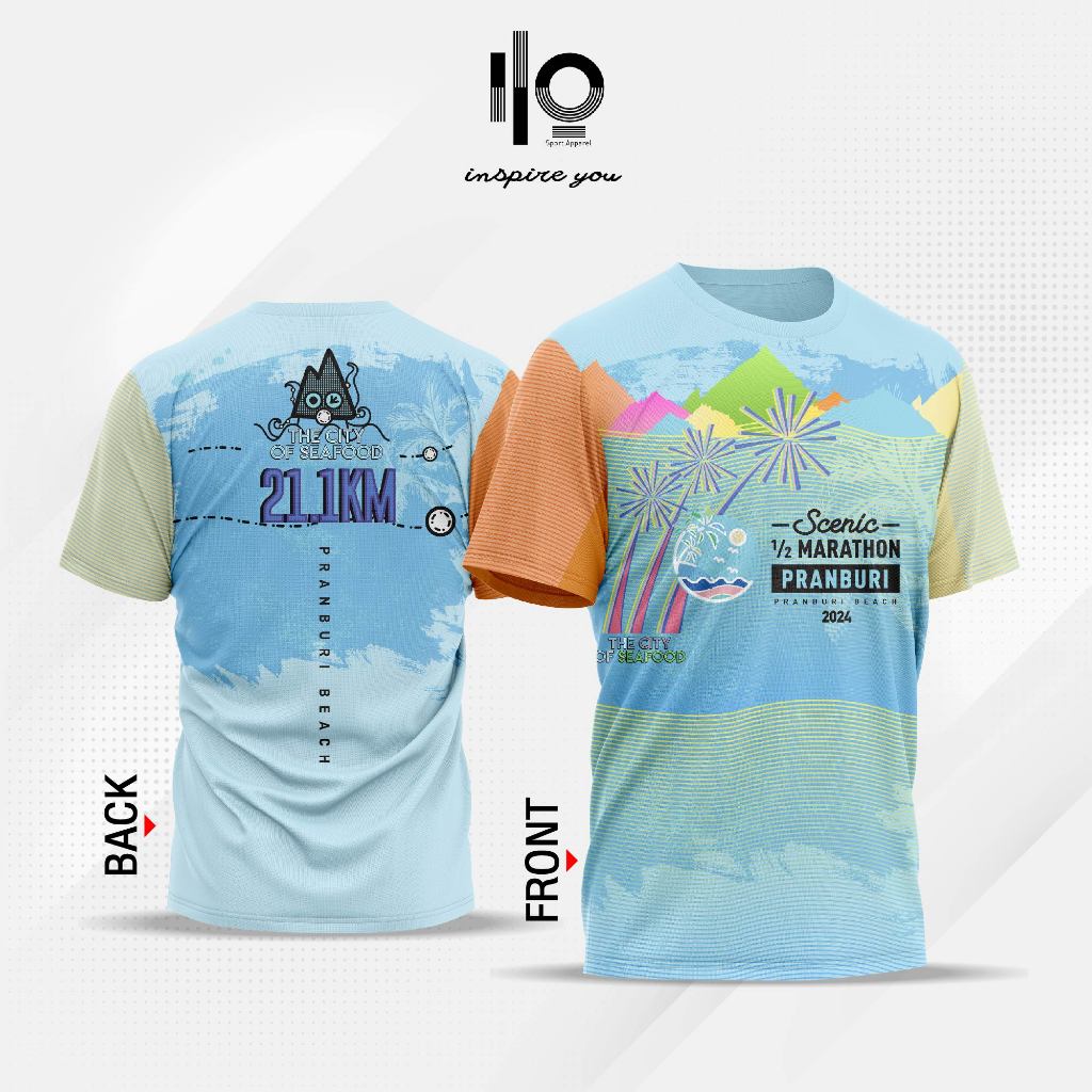 เสื้อวิ่งงานซีนิคฮาล์ฟมาราธอนปราณบุรี 2024 (21K)