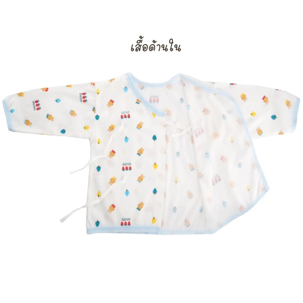 Natty punn ชุดเสื้อผ้ายืด แขนยาว + ขายาว COTTON 100% แบบผูกหน้า thumbnail 5